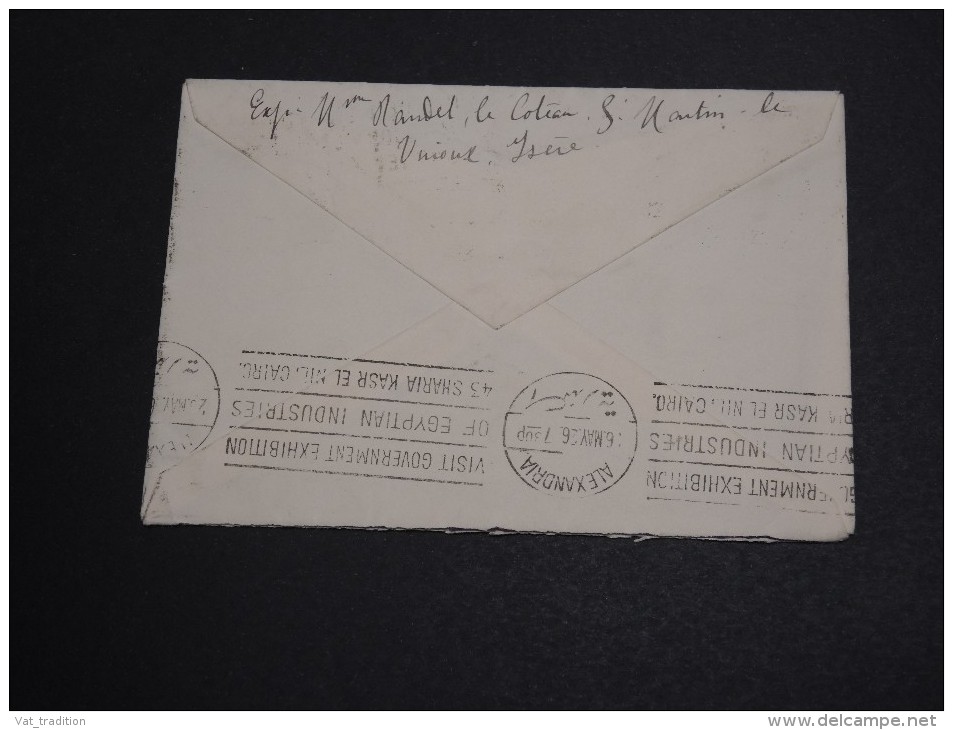 FRANCE - Enveloppe De Grenoble Pour Alexandrie En 1926 , Affranchissement 2 émissions - A Voir - L 2882 - 1921-1960: Période Moderne