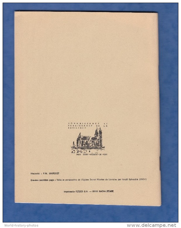 Livre De 1976 - La Basilique De SAINT NICOLAS De PORT - édition Provisoire - Historique De Marcel THIRIET - Trésor - Lorraine - Vosges