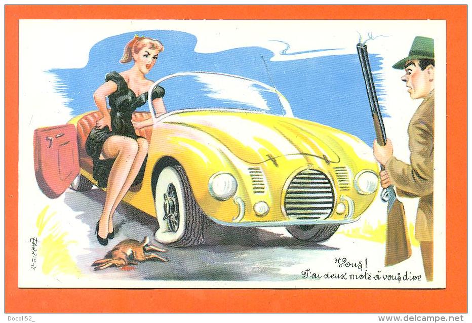 Carriére Louis " Vous J'ai 2 Mots à Vous Dire  " Voiture - Pin-up - Chasseur - FJC1 - Carrière, Louis