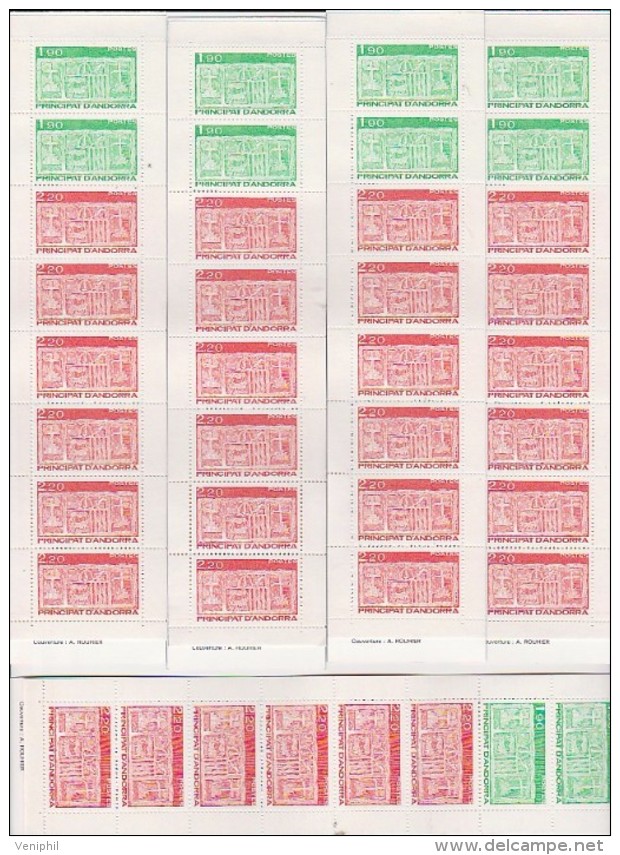 ANDORRE FRANCAIS  - LOT DE 5 CARNETS N° 356 A NEUF XX -ANNEE 1987  -COTE : 52,50 € - Postzegelboekjes