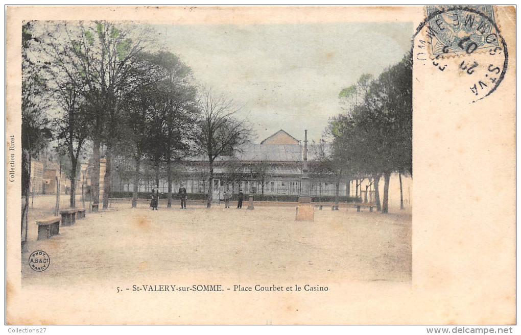 80-SAINT-VALERY-SUR-SOMME- PLACE COURBET ET LE CASINO - Saint Valery Sur Somme