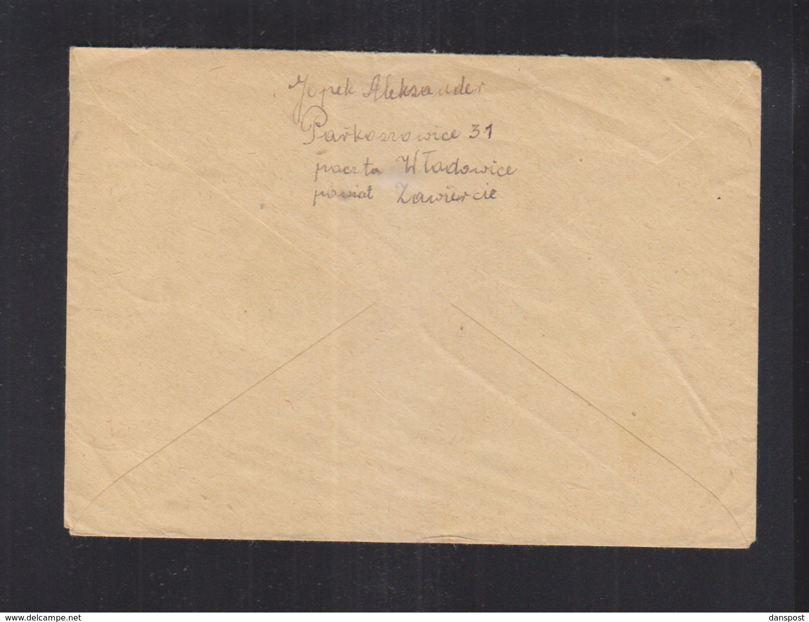 Poland Cover Groszy Overprints Wladowice - Covers & Documents