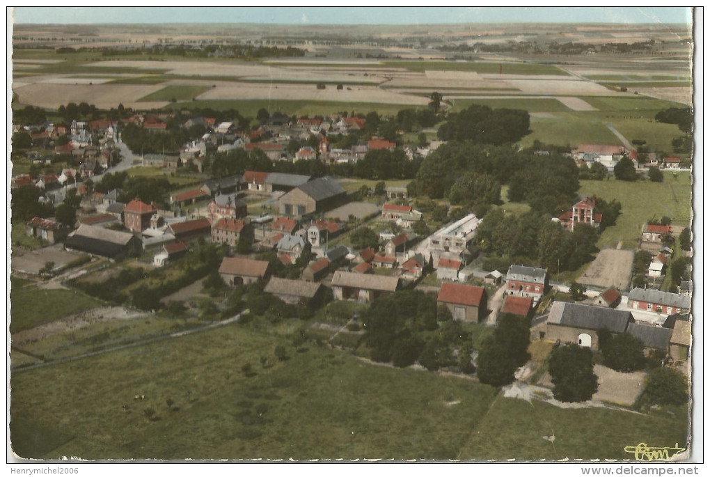 Somme - 80 - Heudicourt Vue Aérienne Rue De Revelon 1966 - Other & Unclassified