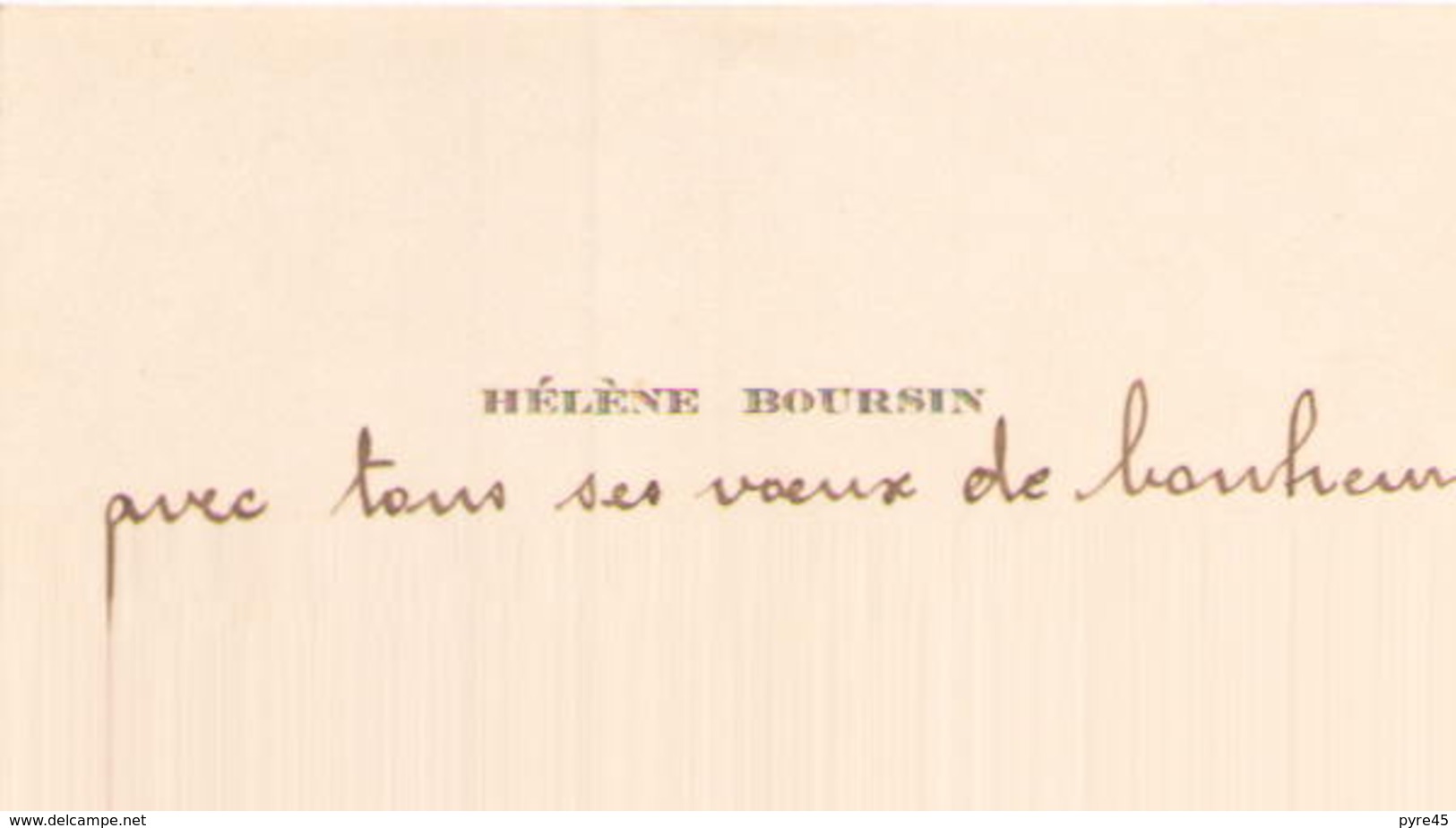 CARTE HELENE BOURSIN - Cartes De Visite