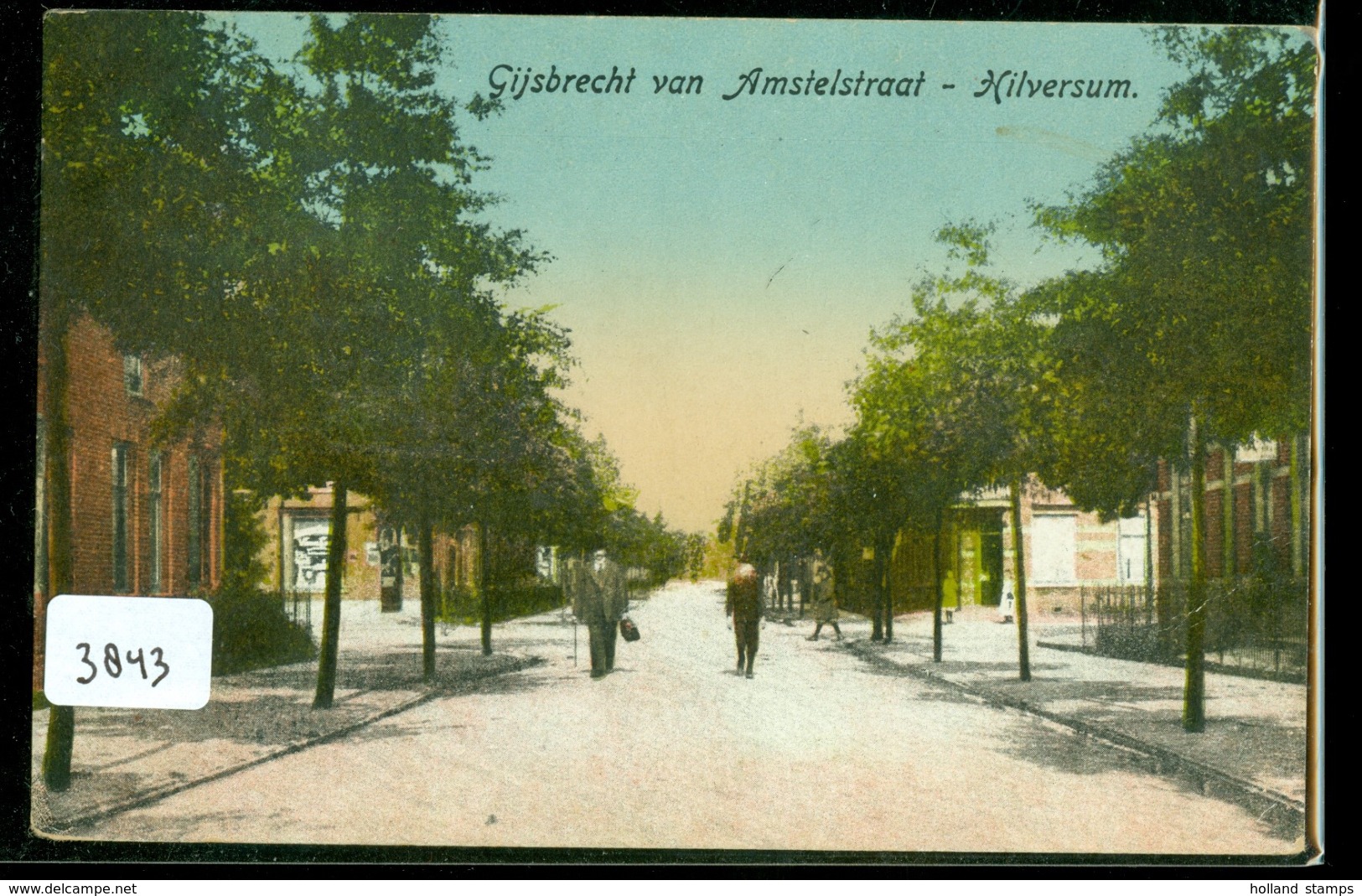 ANSICHTKAART * HILVERSUM * GIJSBRECHT VAN AMSTELSTRAAT * GELOPEN IN 1920 * NVPH 55   (3843) - Hilversum