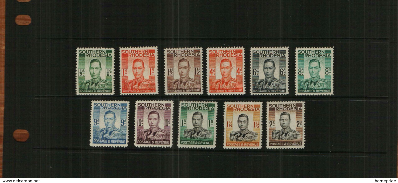 SOUTHERN RHODESIA - KGV1 - 1937- DEFS - 11 Stamps - MM - Africa (Other)