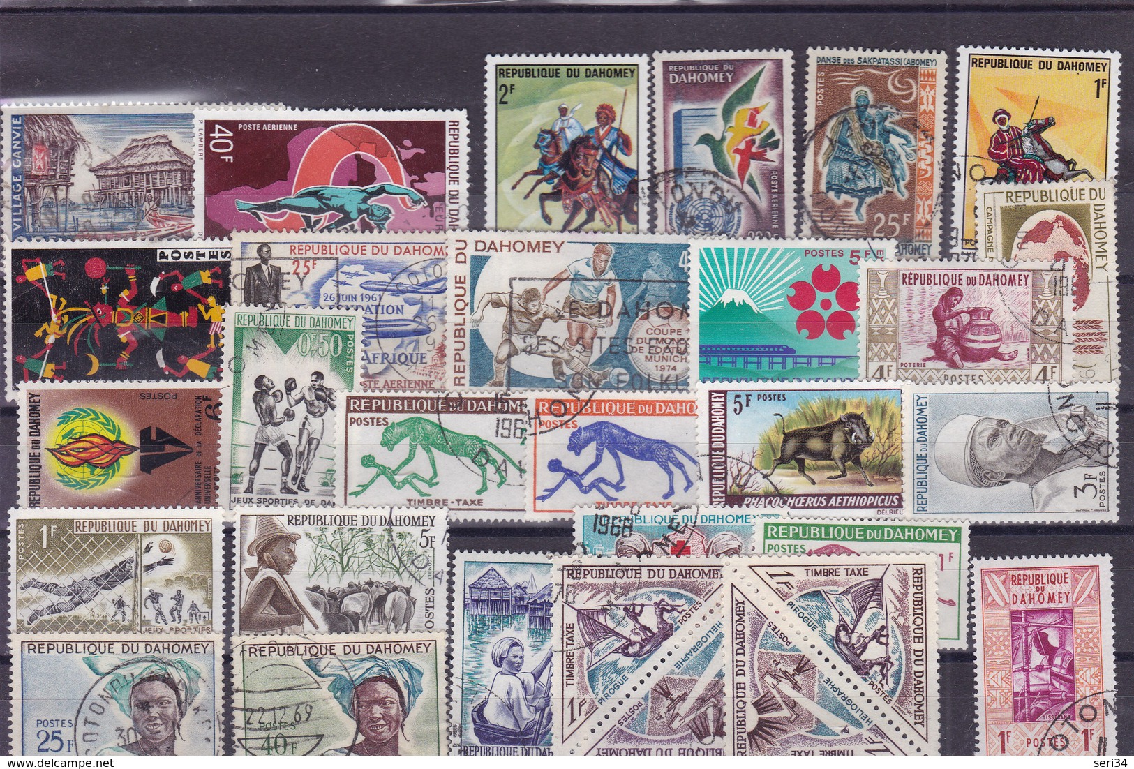 DAHOMEY : Y&T : Lot De 30 Timbres Oblitérés - Benin – Dahomey (1960-...)