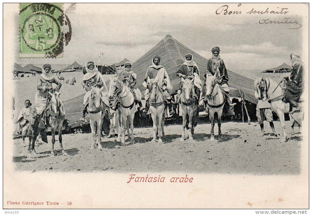 7812. CPA TUNISIE. FANTASIA ARABE. - Tunisie