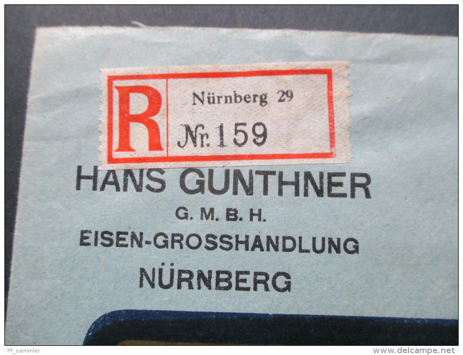 DR 1920/30er Jahre Einschreiben / R-Briefe Bayrische Postämter. 1 leerer R-Zettel! 22 Belege!! Sehr interessanter Posten