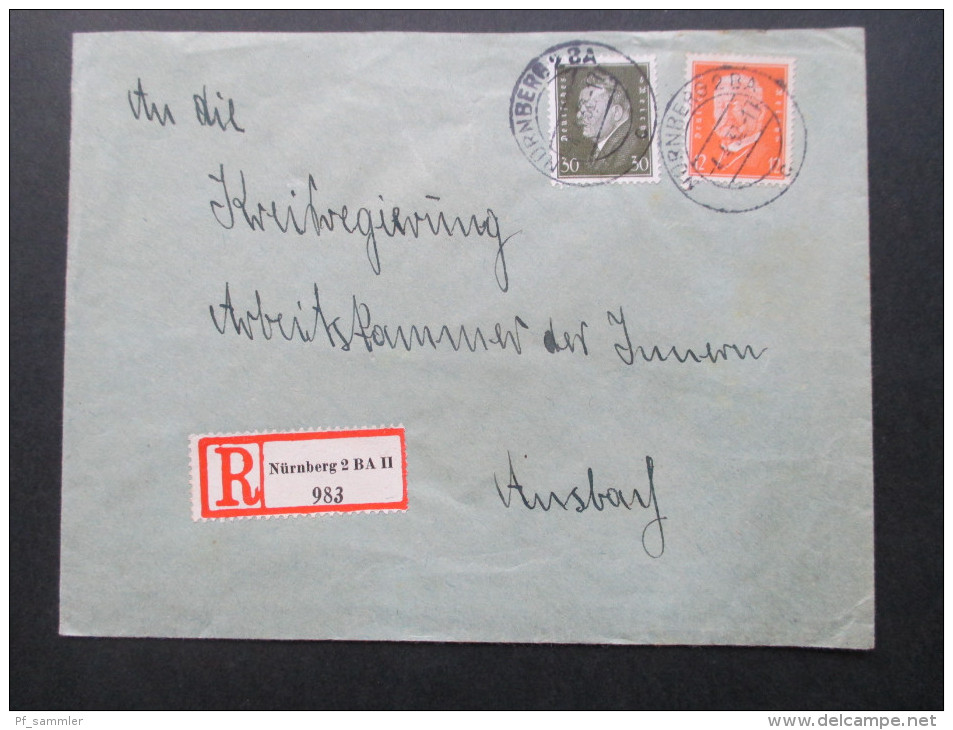 DR 1920/30er Jahre Einschreiben / R-Briefe Bayrische Postämter. 1 leerer R-Zettel! 22 Belege!! Sehr interessanter Posten