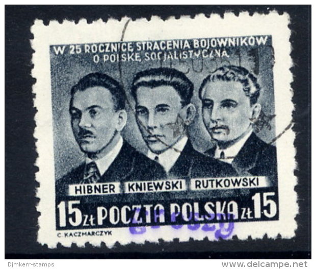 POLAND 1950 Currency Reform Handstamp On Socialist Leaders, Used.  Michel 666 - Used Stamps