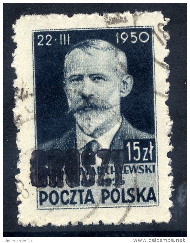 POLAND 1950 Currency Reform Handstamp On Marchewski Used.  Michel 649 - Gebraucht