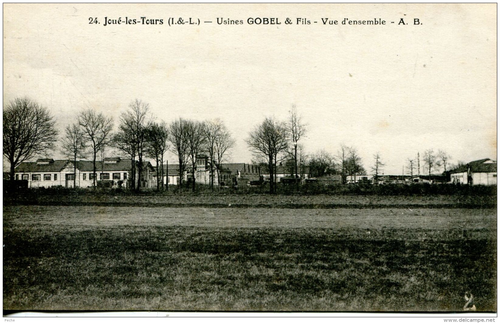 N°50365 -cpa Joué Les Tours -usines Gobel &amp; Fils- - Sonstige & Ohne Zuordnung