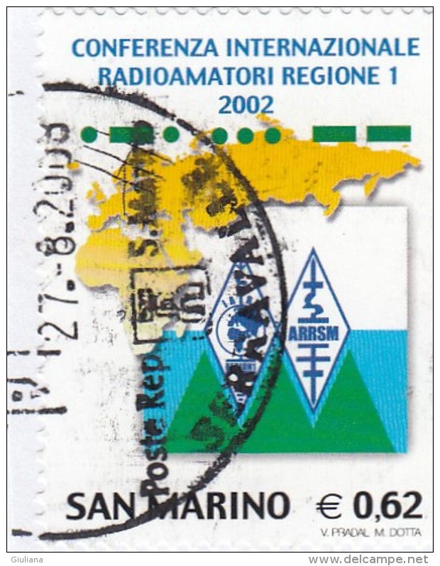 San Marino 2002 - Sassone 1880 Su Piccolo Frammento - Gebraucht
