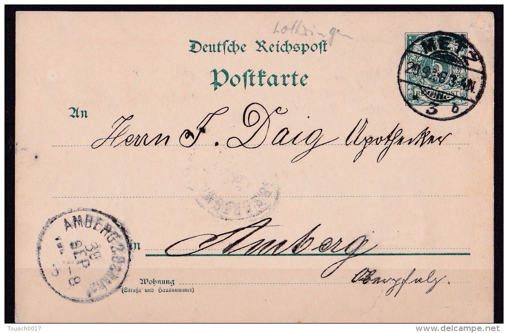 Postkarte Metz  Moselle 1906 Cachet Allemand Pour Amberg Bayern Oberpfalz - Metz