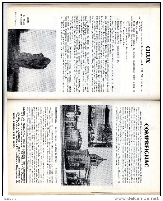 LA HAUTE VIENNE  INTER GUIDE  1966  -  48  PAGES - Limousin