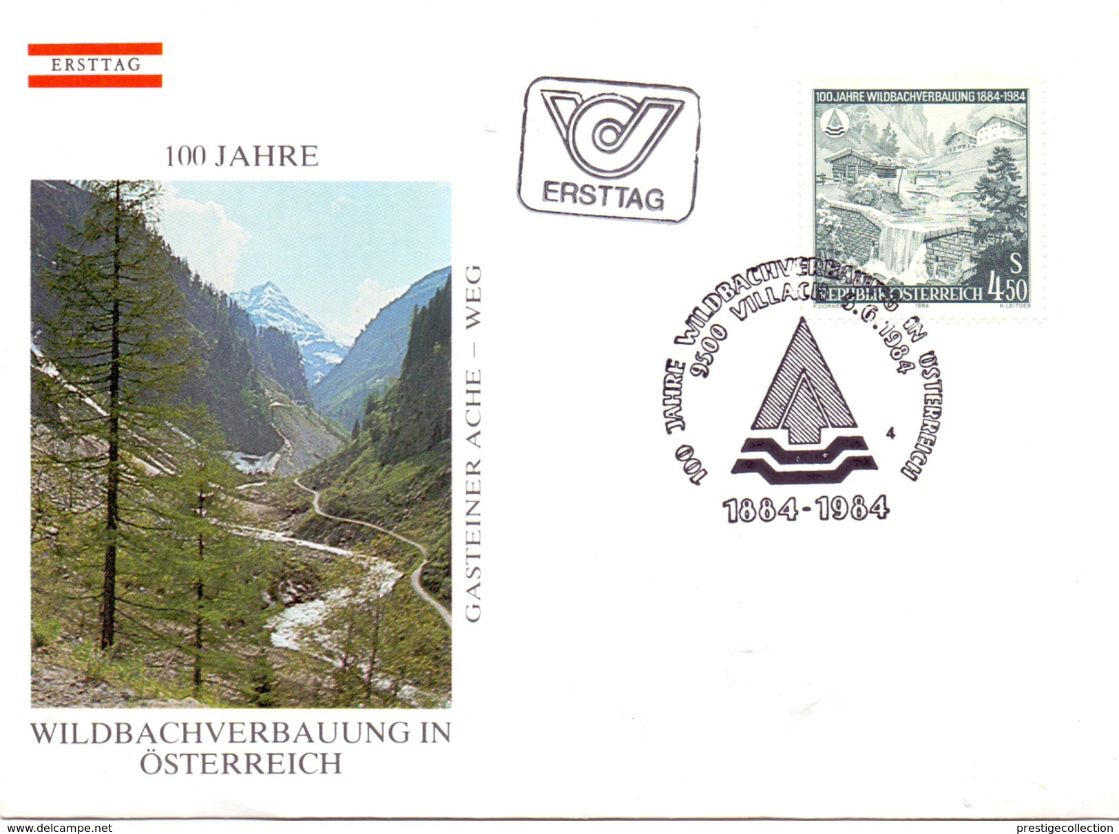 OSTERREICH 1984  CENTENARY OF WILDBACHVERBAUUNG    (SET160289) - Ponti