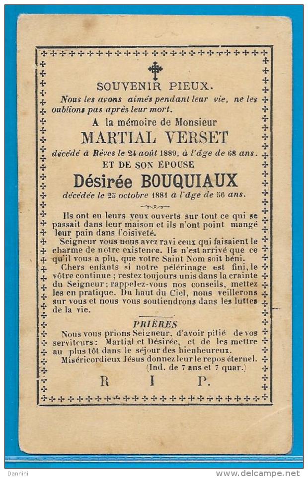 Souvenir Pieux De Martial Verset - Rèves - 1821 - 1889 - Images Religieuses