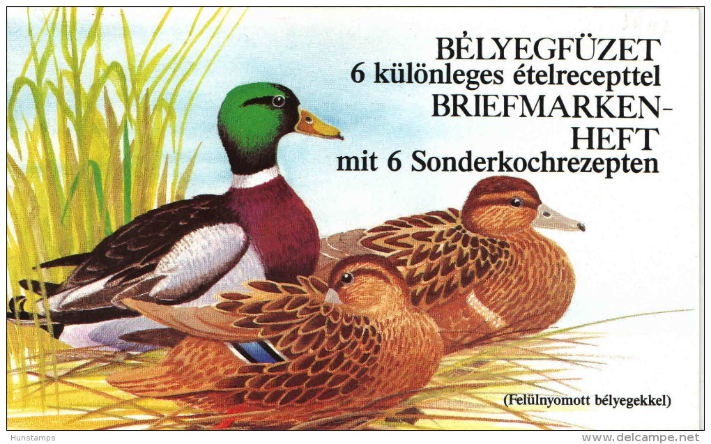 HUNGARY 1989. OVERPRINT ANIMALS / BIRDS / DUCKS COMPLETE BOOKLET WITH GERMAN LANGUAGE MNH ! - Markenheftchen