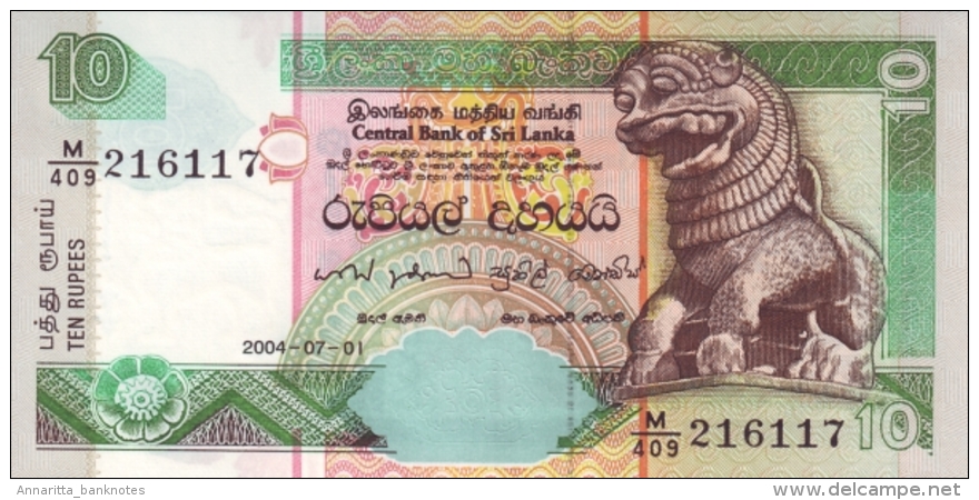 SRI LANKA 10 RUPEES 1.7.2004 P-115c UNC  [ LK114d ] - Sri Lanka