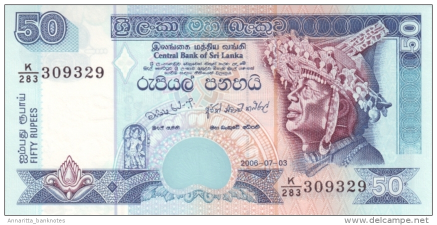 SRI LANKA 50 RUPEES 3.7.2006 P-117e UNC  [ LK116f ] - Sri Lanka