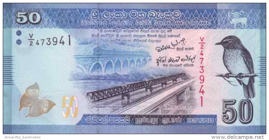 SRI LANKA 50 RUPEES 2010 (2011) P-124a UNC  [ LK124a ] - Sri Lanka