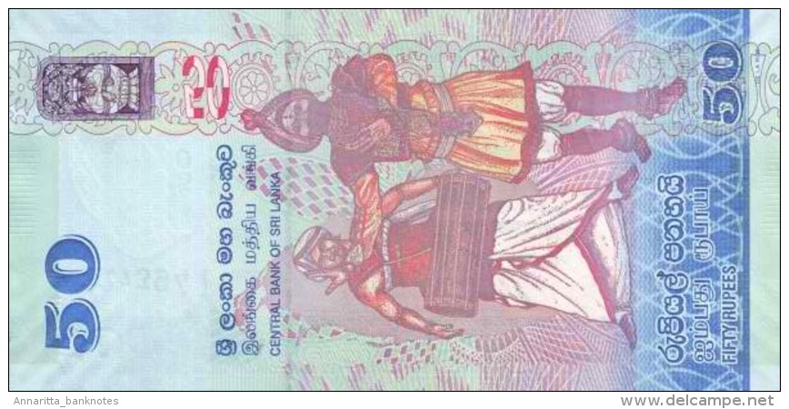 SRI LANKA 50 RUPEES 2010 (2011) P-124a UNC  [ LK124a ] - Sri Lanka