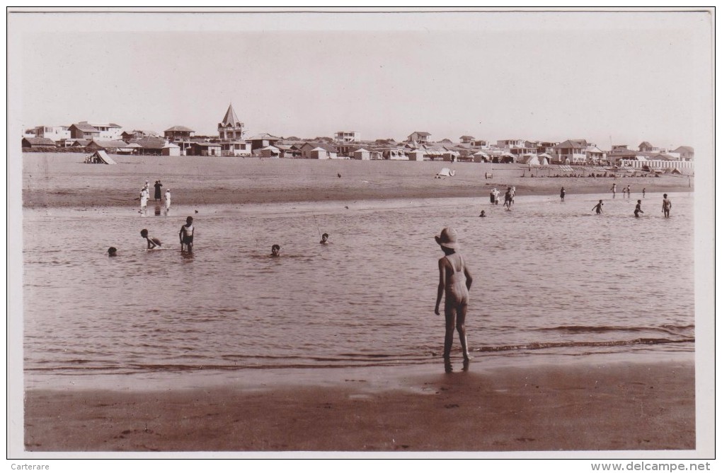 Afrique,afrika,africa,MAROC,MOROCCO,PORT LYAUTEY,Kénitra Sous Protectorat Français,rare,plage,mer,baigneur - Rabat