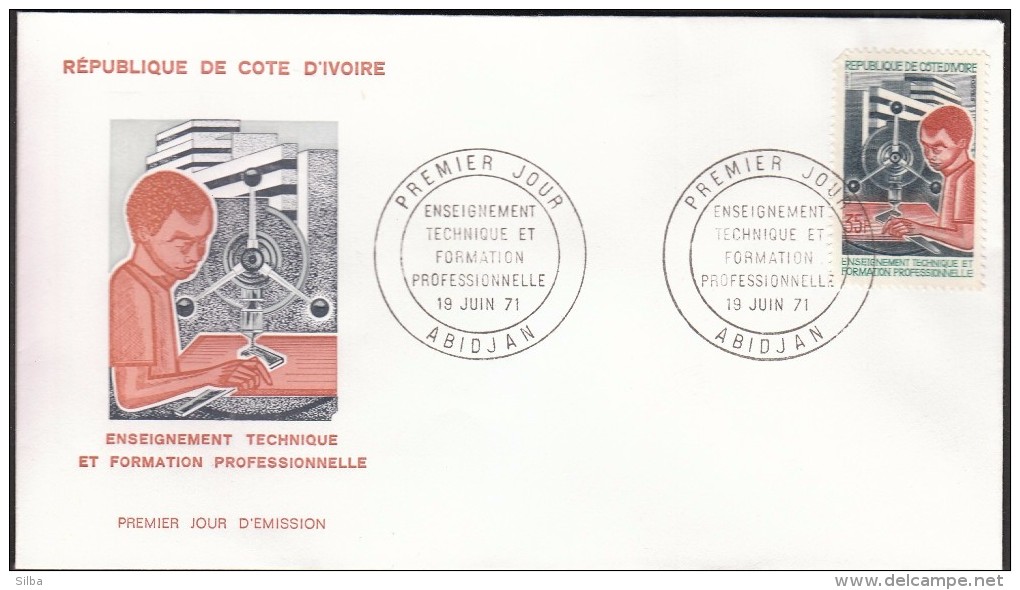 Ivory Coast Abidjan 1971 / FDC / Power Drill - Fabbriche E Imprese