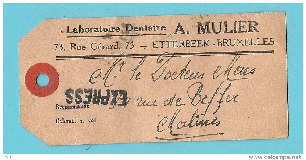 336+401+403 Op STAAL ZONDER WAARDE (Echantillon Sans Valeur) Per EXPRES Met Stempel ETTERBEEK - 1934-1935 Léopold III