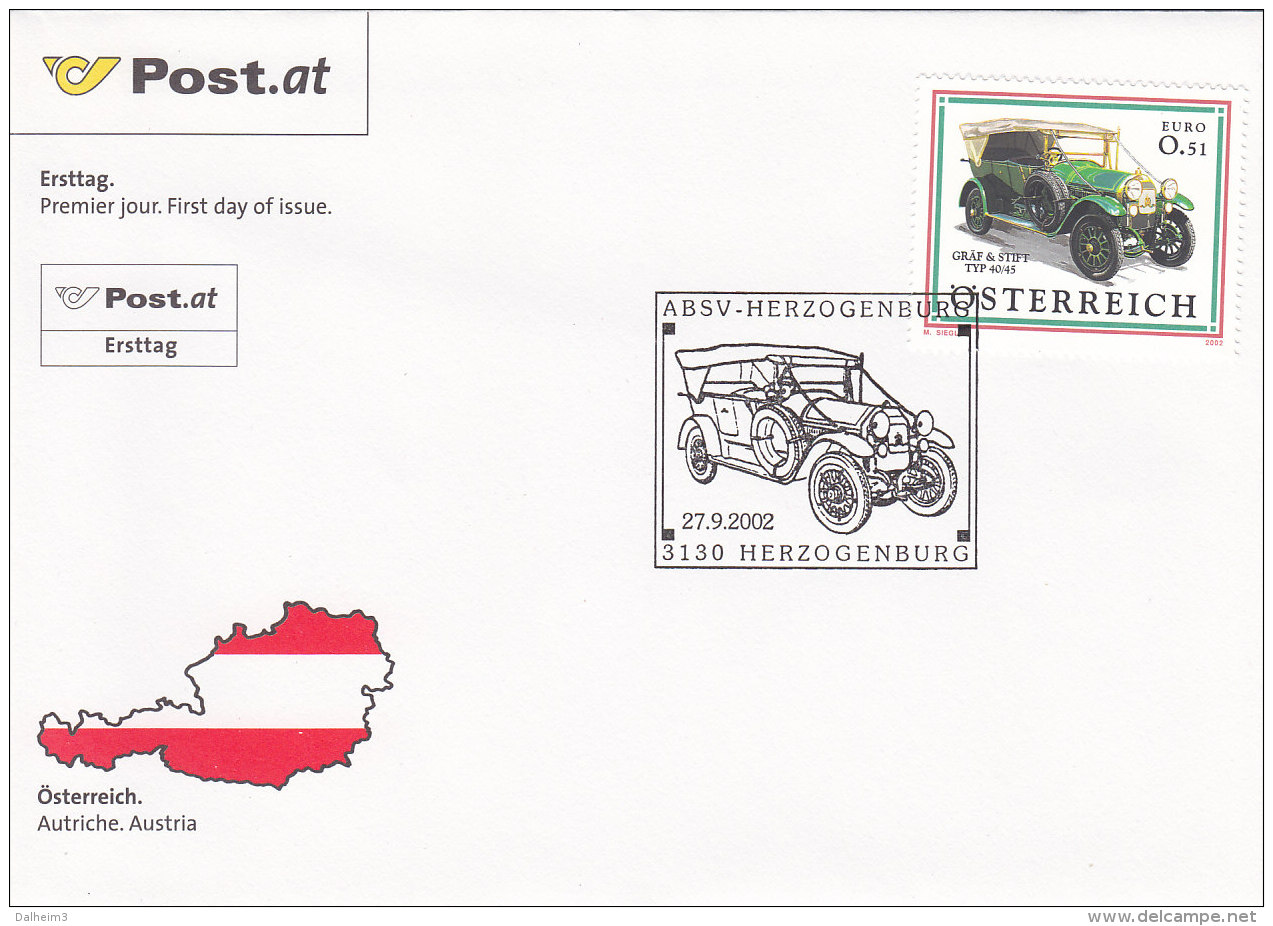 Österreich 2002 Nr. 2392 -Automobile - FDC Ersttagsbrief - FDC