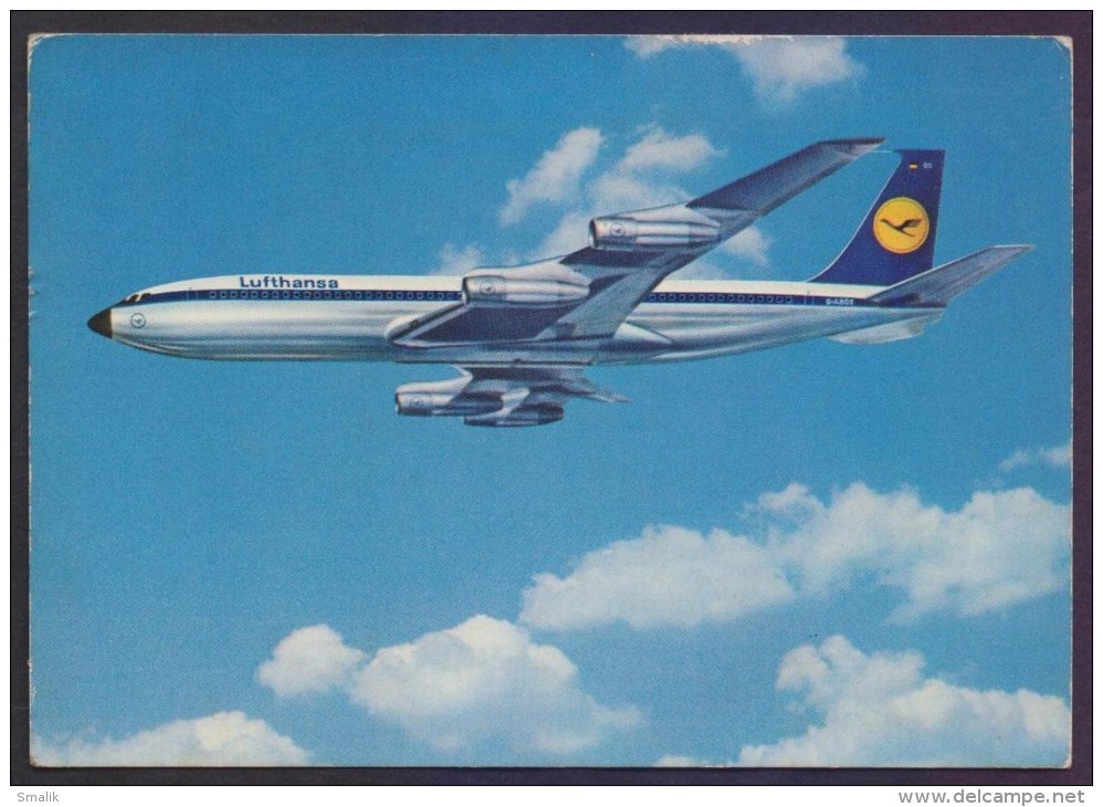 POSTCARD - Aeroplane BOEING 707 Jet Of LUFTHANSA Air Lines, Unused - 1946-....: Era Moderna