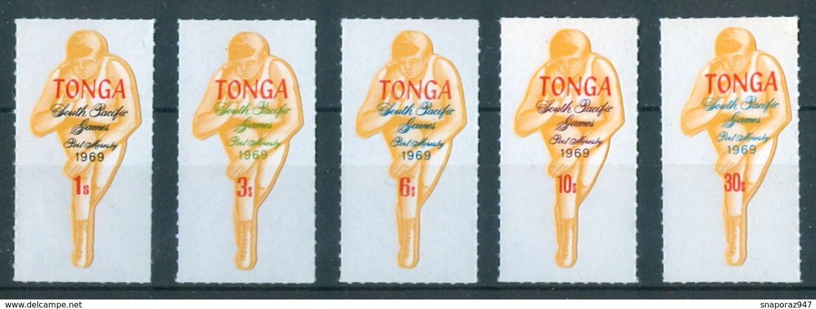 1969 Tonga Sports Games Of The Souty Pacific In Port Moresby  Adhesives Ordinary / Airmail / Air Service Set ** E16 - Tonga (...-1970)