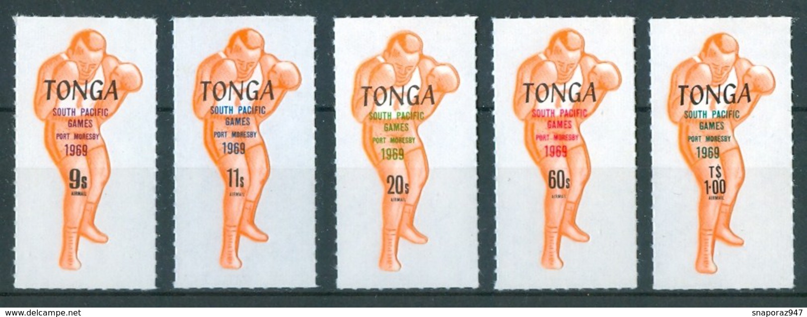 1969 Tonga Sports Games Of The Souty Pacific In Port Moresby  Adhesives Ordinary / Airmail / Air Service Set ** E16 - Tonga (...-1970)