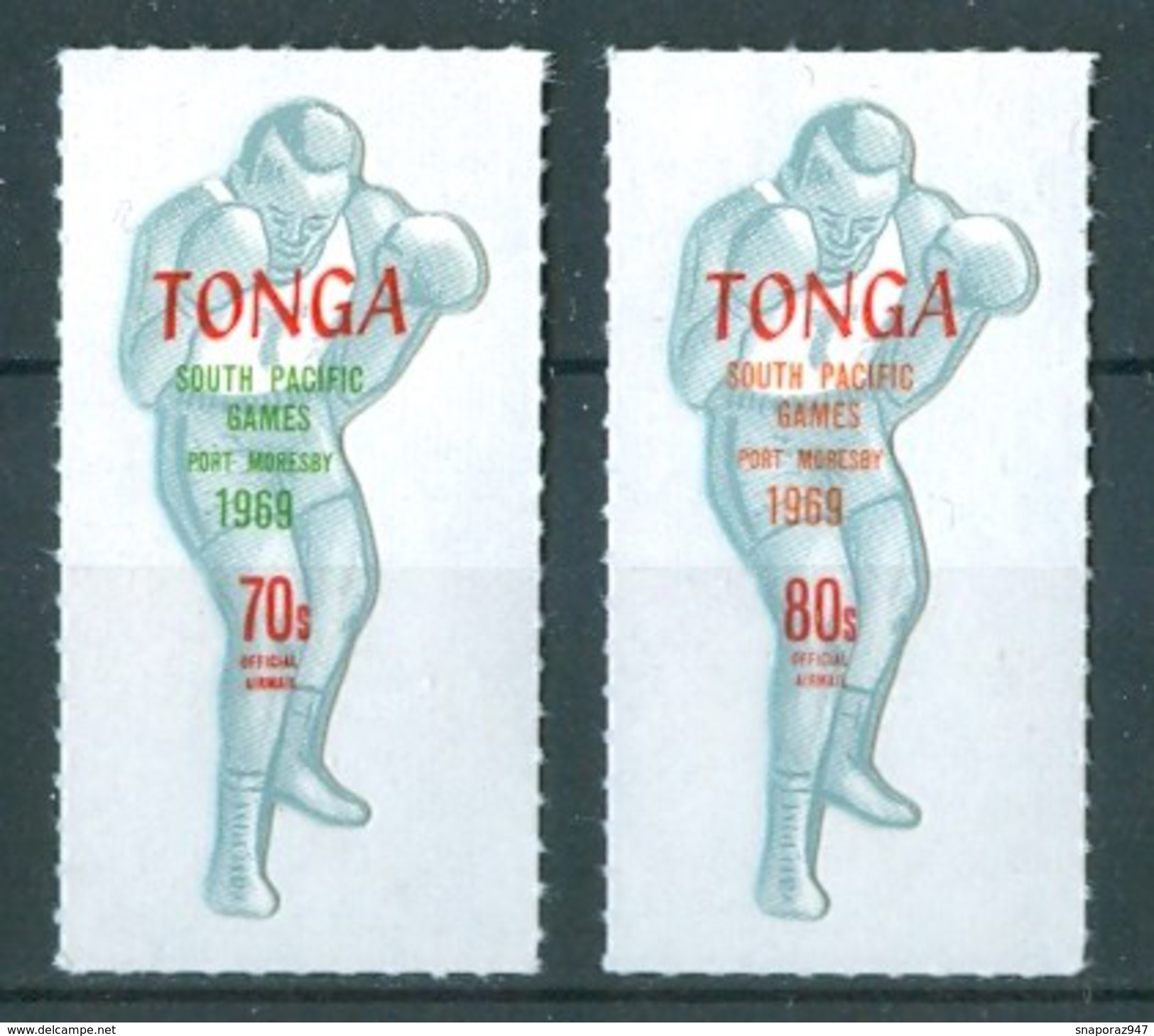 1969 Tonga Sports Games Of The Souty Pacific In Port Moresby  Adhesives Ordinary / Airmail / Air Service Set ** E16 - Tonga (...-1970)