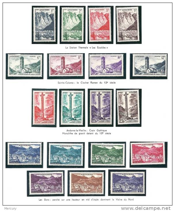 ANDORRE - Collection Quasi Complète De 1935 à 1970 Neuve TTB - 14 Scans - Collections