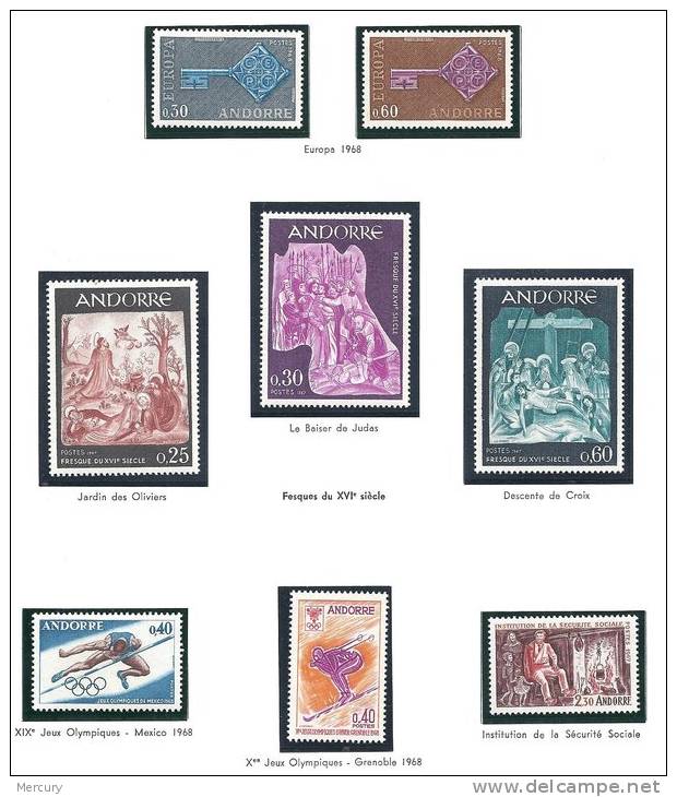 ANDORRE - Collection quasi complète de 1935 à 1970 neuve TTB - 14 scans