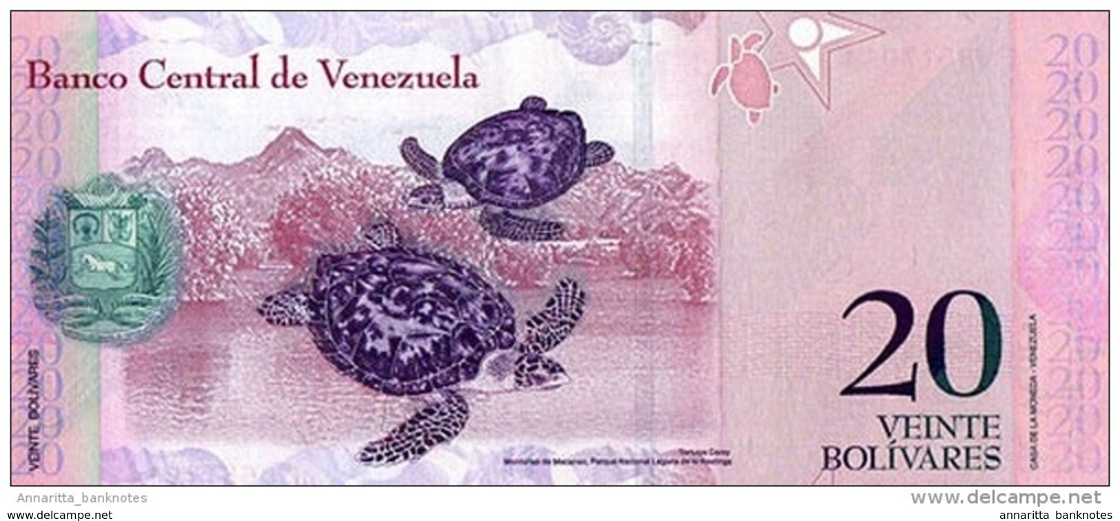 VENEZUELA 20 BOLIVARES 2007 P-91b UNC 24.5.2007 [VE361b] - Venezuela