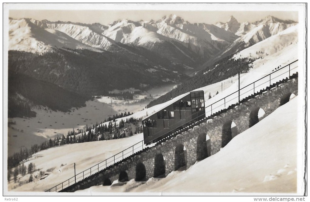 DAVOS &#8594; Davos-Parsenbahn, Photokarte Um Die 1945 - Davos