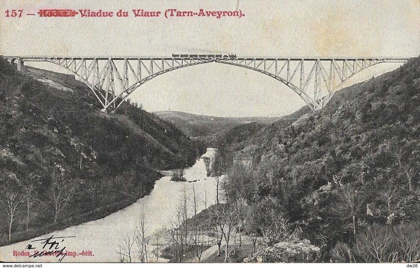 Viaduc Du Viaur (Tarn-Aveyron) - Train Sur Le Pont De Tanus - Edition E. Carièrre - Carte Précurseur N°157 - Opere D'Arte