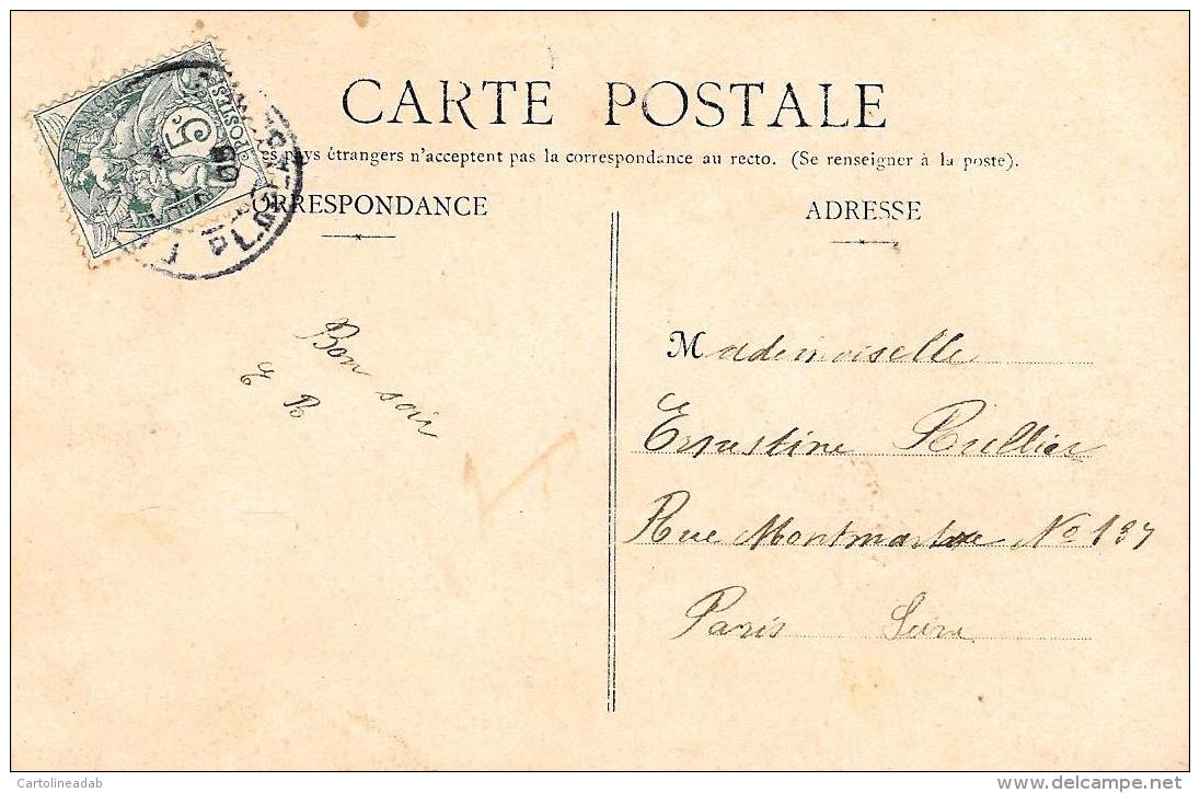 [DC3305] CPA - DONNA CON FIORI - PENSAMI - PENSEZ  A MOI - Viaggiata 1905 - Old Postcard - Donne