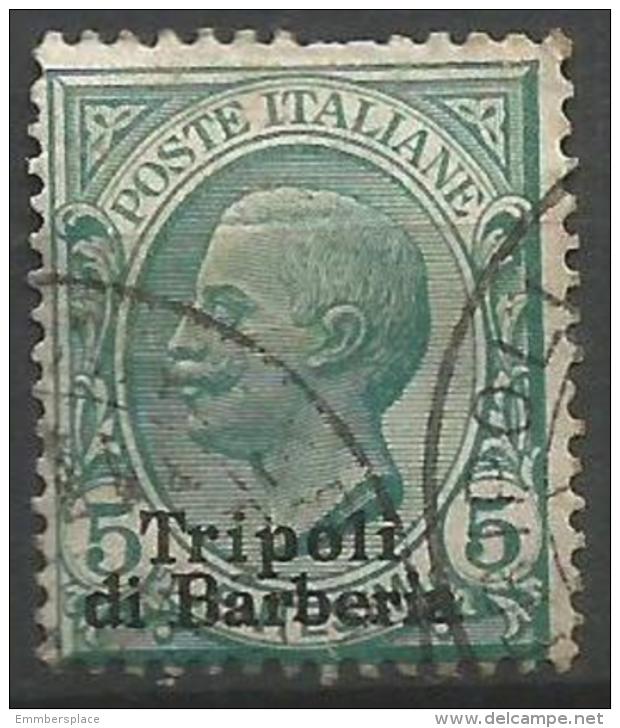 Tripolitania - 1909 Victor Emmanuel III Overprint 5c Used  Sc 4 - Tripolitania