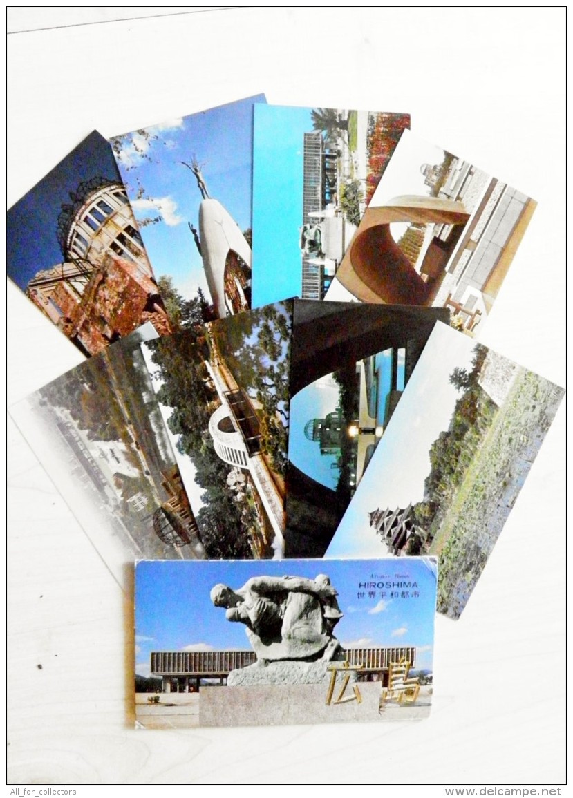 Set Of 8 Post Cards In Folder From Japan Hiroshima Atomic Bomb Monument - Hiroshima