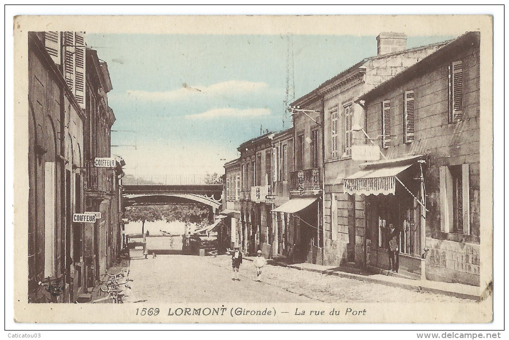 LORMONT (Gironde, 33) La Rue Du Port - Colorisée - Animée - Autres & Non Classés
