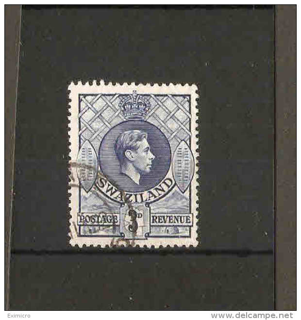 SWAZILAND 1943 3d ULTRAMARINE SG 32b PERF 13½ X 14 FINE USED  Cat £10 - Swaziland (...-1967)