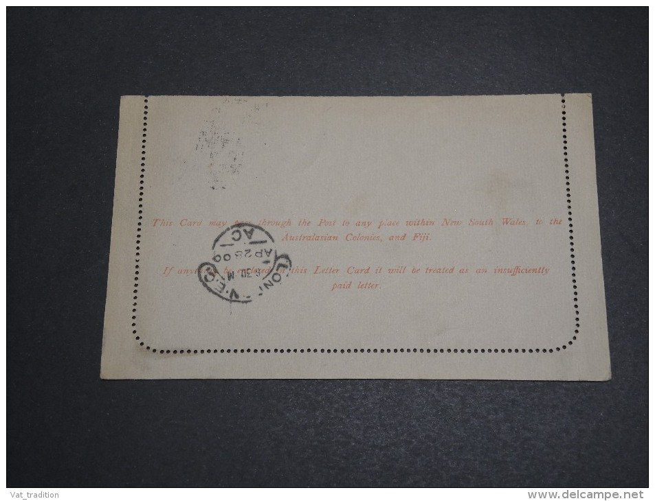 AUSTRALIE / NEW SOUTH WALES - Entier Postal De Sydney Pour Londres En 1900 - A Voir - L 2957 - Storia Postale