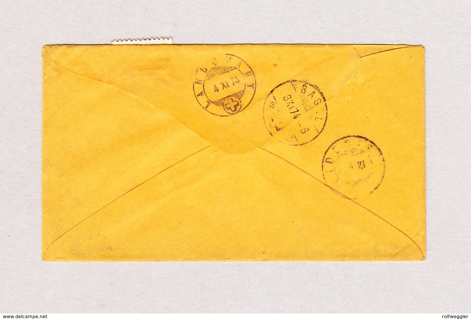 USA 1872 Brief Aus GREELEY , USA Nach Fideris GR Mit 6c Rrot Und 2c Braun über Rand Geklebt - Lettres & Documents