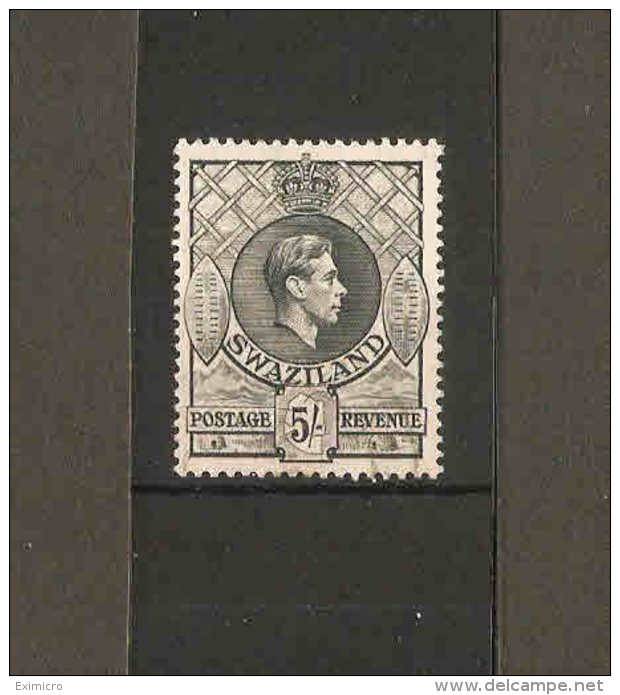 SWAZILAND 1943 5s SLATE SG 37a PERF 13½ X 14 FINE USED  Cat £55 - Swaziland (...-1967)