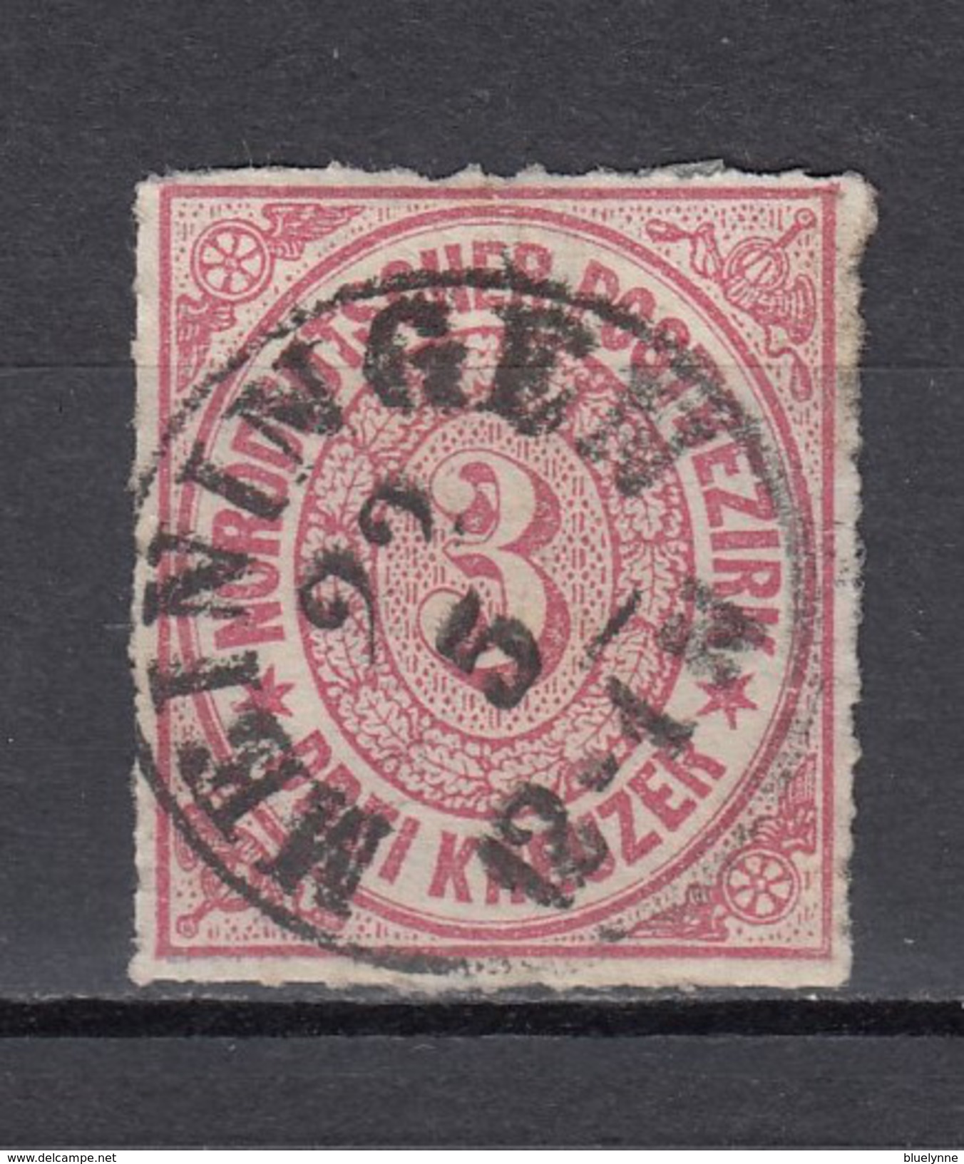 NDP Norddeutscher Postbezirk 3 Kr. Michel 9 1868 - Geprüft "Meiningen" Kleiner 1 Kreis - Sonstige & Ohne Zuordnung