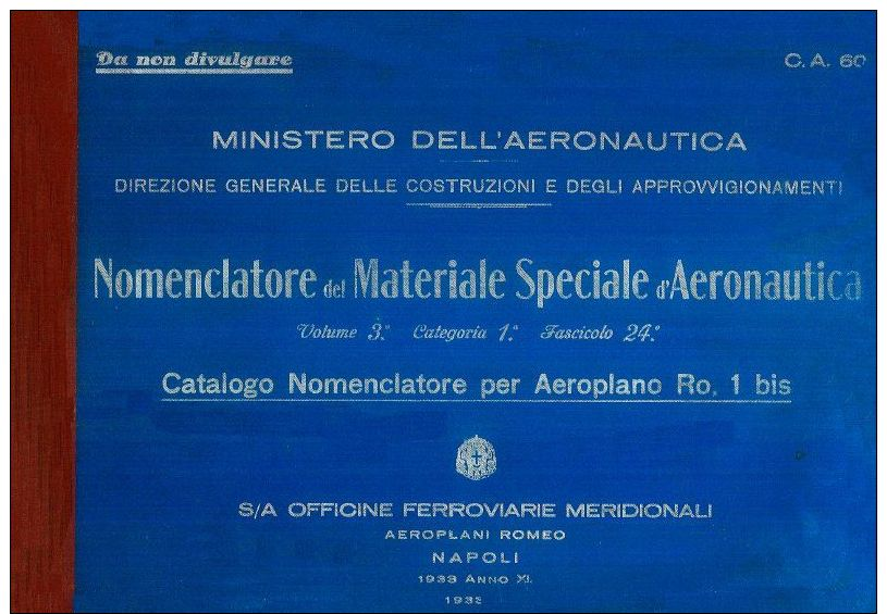 AERONAUTICA AIRCRAFT Romeo Ro1 Bis 1933 OFM CA60 CN - DOWNLOAD - Aviazione